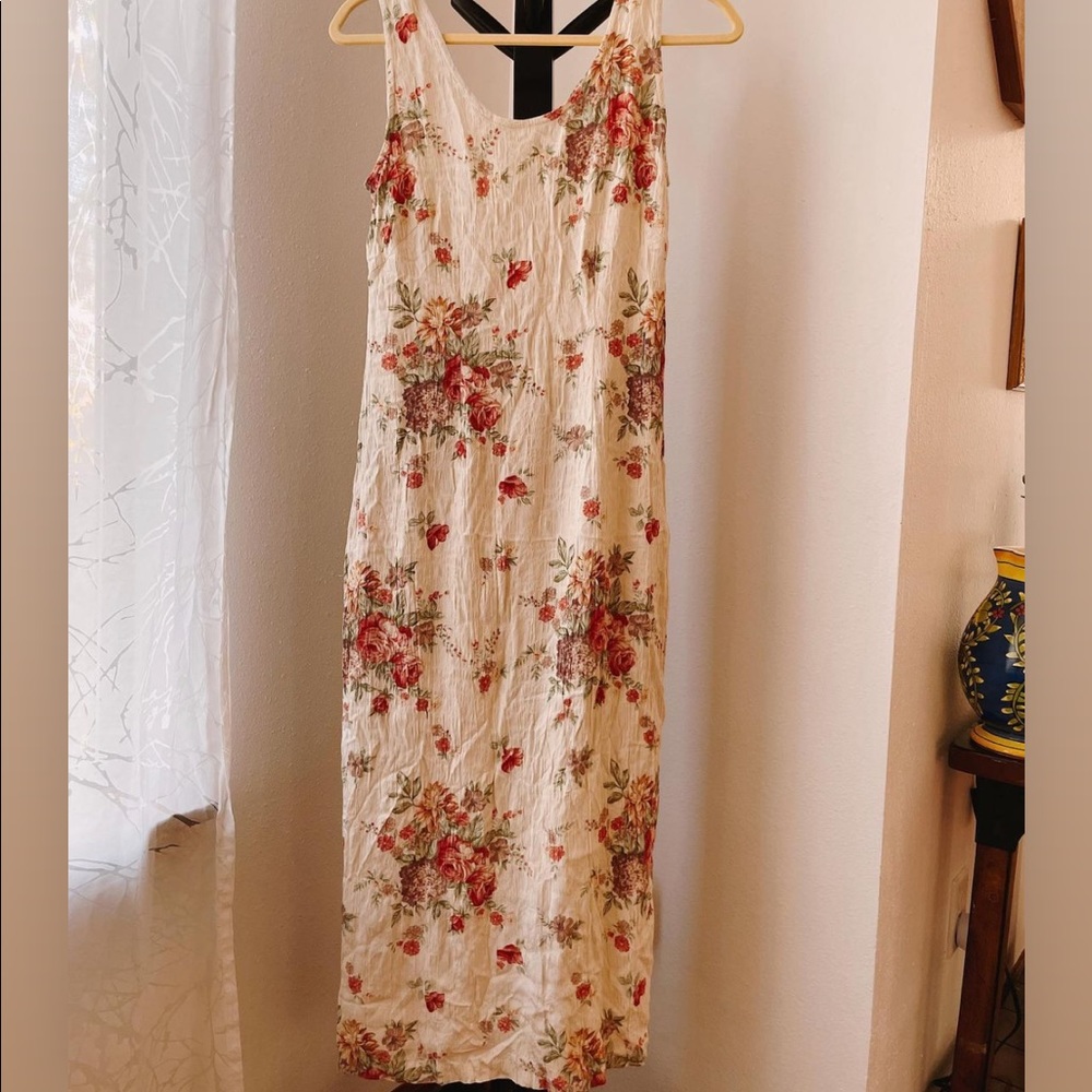 maxi floral rayon dress